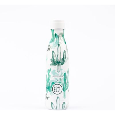 Cool Bottles Butelka termiczna 500 ml Triple cool Xclusive Watercolor Cactus Cool Bottles Butelka termiczna 500 ml Triple cool Xclusive Watercolor Cactus