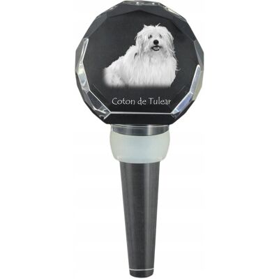 ART Coton de Tulear - kryształowa zatyczka do butelki, wyjątkowy korek do wina ART Coton de Tulear - kryształowa zatyczka do butelki, wyjątkowy korek do wina
