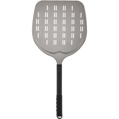 Czarna, Perforowana Łopata Do Pizzy Z Anodowanego Aluminium Z Aluminiowym Uchwytem, Kwadratowa, 305x305x660 Mm Technica, Pizza Line Czarna, Perforowana Łopata Do Pizzy Z Anodowanego Aluminium Z Aluminiowym Uchwytem, Kwadratowa, 305x305x660 Mm Technica, Pizza Line