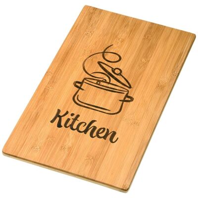 Kesper Deska do krojenia bambusowa Kitchen 50 x 28 cm prostokątna matowa z grawerem Kesper Deska do krojenia bambusowa Kitchen 50 x 28 cm prostokątna matowa z grawerem