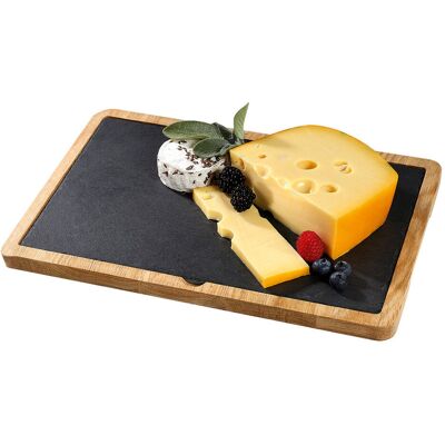 Deska Do Serwowania Sera 33x23cm Cilio Brązowo-Czarna Deska Do Serwowania Sera 33x23cm Cilio Brązowo-Czarna