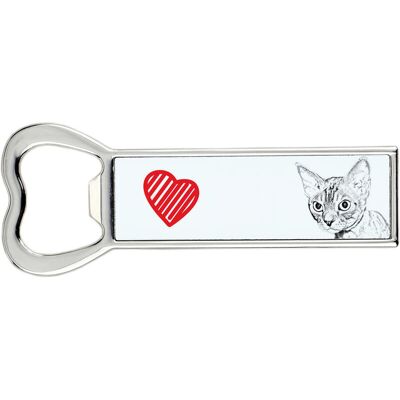 Devon Rex - otwieracz do butelek z kotem, personalizowany otwieracz na lodówkę, wyjątkowy upominek dla mężczyzny marki Art-Dog Devon Rex - otwieracz do butelek z kotem, personalizowany otwieracz na lodówkę, wyjątkowy upominek dla mężczyzny marki Art-Dog