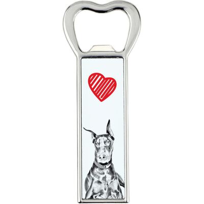 Doberman, Dobermann I - otwieracz do butelek z psem, personalizowany otwieracz na lodówkę, wyjątkowy upominek dla mężczyzny marki Art-Dog Doberman, Dobermann I - otwieracz do butelek z psem, personalizowany otwieracz na lodówkę, wyjątkowy upominek dla mężczyzny marki Art-Dog