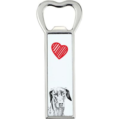 Doberman, Dobermann - otwieracz do butelek z psem, personalizowany otwieracz na lodówkę, wyjątkowy upominek dla mężczyzny marki Art-Dog Doberman, Dobermann - otwieracz do butelek z psem, personalizowany otwieracz na lodówkę, wyjątkowy upominek dla mężczyzny marki Art-Dog