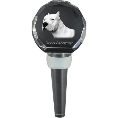 ART Dog argentyński, Dogo Argentino - kryształowa zatyczka do butelki, wyjątkowy korek do wina ze zdjęciem, personalizowany prezent dla sommeliera marki.. ART Dog argentyński, Dogo Argentino - kryształowa zatyczka do butelki, wyjątkowy korek do wina ze zdjęciem, personalizowany prezent dla sommeliera marki..
