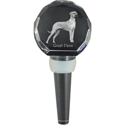 Dog niemiecki - kryształowa zatyczka do butelki, wyjątkowy korek do wina ze zdjęciem, personalizowany prezent dla sommeliera marki Art-Dog Dog niemiecki - kryształowa zatyczka do butelki, wyjątkowy korek do wina ze zdjęciem, personalizowany prezent dla sommeliera marki Art-Dog