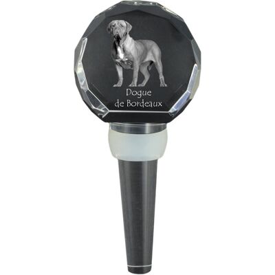 ART Dog z Bordeaux, Dogue de Bordeaux, Mastif francuski - kryształowa zatyczka do butelki, wyjątkowy korek do wina ze zdjęciem, personalizowany prezent .. ART Dog z Bordeaux, Dogue de Bordeaux, Mastif francuski - kryształowa zatyczka do butelki, wyjątkowy korek do wina ze zdjęciem, personalizowany prezent ..