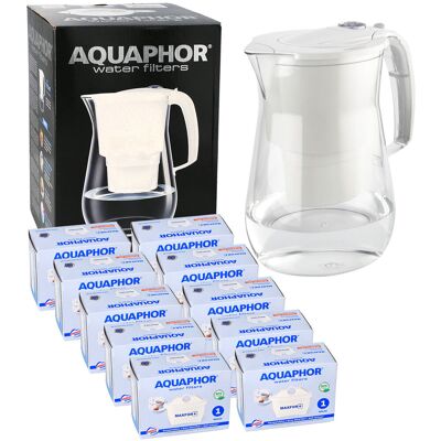 Dzbanek filtrujący wodę Aquaphor Onyx 4.2 L BIAŁY TRITAN + 10 FILTRÓW duży Dzbanek filtrujący wodę Aquaphor Onyx 4.2 L BIAŁY TRITAN + 10 FILTRÓW duży