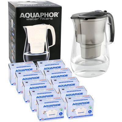 Dzbanek filtrujący wodę Aquaphor Onyx 4.2 L CZARNY TRITAN + 10 FILTRÓW duży Dzbanek filtrujący wodę Aquaphor Onyx 4.2 L CZARNY TRITAN + 10 FILTRÓW duży