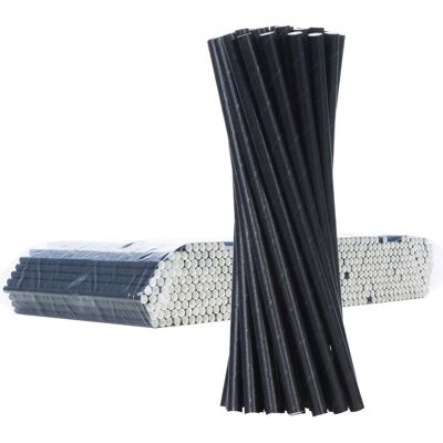 GSG24 Ekologiczne Słomki Papierowe, 6/205 Mm, Czarne, 500 Sztuk GSG24 Ekologiczne Słomki Papierowe, 6/205 Mm, Czarne, 500 Sztuk