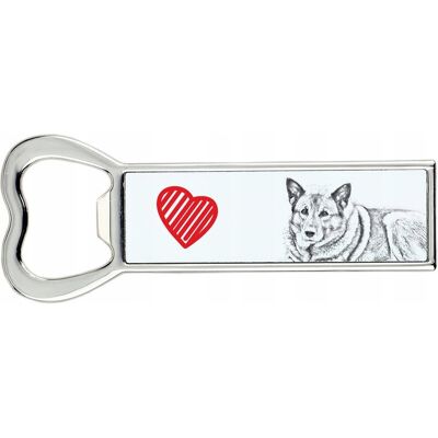 ART Elkhund, Norweski Elghund Szary - Otwieracz Do Butelek Z Psem, Personalizow ART Elkhund, Norweski Elghund Szary - Otwieracz Do Butelek Z Psem, Personalizow