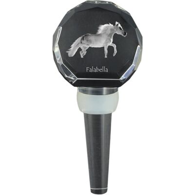 Falabella - kryształowa zatyczka do butelki z koniem, wyjątkowy korek do wina ze zdjęciem, personalizowany prezent dla sommeliera marki Art-Dog Falabella - kryształowa zatyczka do butelki z koniem, wyjątkowy korek do wina ze zdjęciem, personalizowany prezent dla sommeliera marki Art-Dog