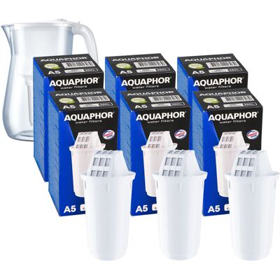Filtr wkład filtrujący od dzbanka Aquaphor A5 350 LITRÓW 6 szt Filtr wkład filtrujący od dzbanka Aquaphor A5 350 LITRÓW 6 szt