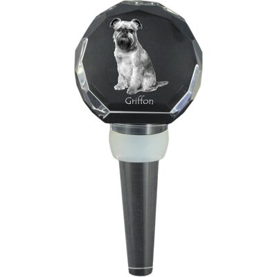 ART Gryfonik brukselski, Griffon bruxellois - kryształowa zatyczka do butelki, wyjątkowy korek do wina ze zdjęciem, personalizowany prezent dla sommelie.. ART Gryfonik brukselski, Griffon bruxellois - kryształowa zatyczka do butelki, wyjątkowy korek do wina ze zdjęciem, personalizowany prezent dla sommelie..