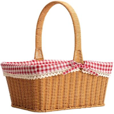HOMLA Kosz PERLOTTE zakupowy w kratkę 38x26 cm HOMLA Kosz PERLOTTE zakupowy w kratkę 38x26 cm