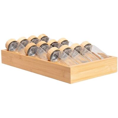 HOMLA Zestaw przyprawników FORCINA w bambusowym pudełku 12 x 110 ml HOMLA Zestaw przyprawników FORCINA w bambusowym pudełku 12 x 110 ml