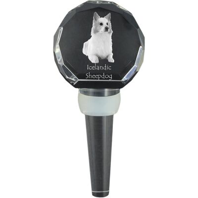 Islandzki szpic pasterski - kryształowa zatyczka do butelki, wyjątkowy korek do wina ze zdjęciem, personalizowany prezent dla sommeliera marki Art-Dog Islandzki szpic pasterski - kryształowa zatyczka do butelki, wyjątkowy korek do wina ze zdjęciem, personalizowany prezent dla sommeliera marki Art-Dog