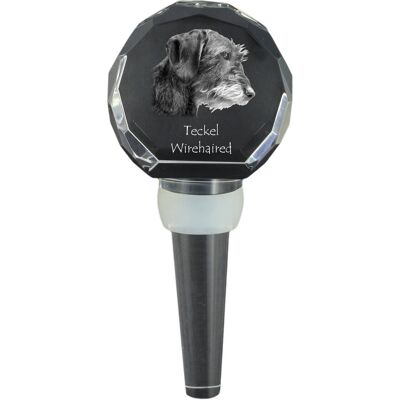 Jamnik I - kryształowa zatyczka do butelki, wyjątkowy korek do wina ze zdjęciem, personalizowany prezent dla sommeliera marki Art-Dog Jamnik I - kryształowa zatyczka do butelki, wyjątkowy korek do wina ze zdjęciem, personalizowany prezent dla sommeliera marki Art-Dog
