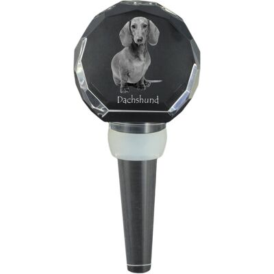 Jamnik - kryształowa zatyczka do butelki, wyjątkowy korek do wina ze zdjęciem, personalizowany prezent dla sommeliera marki Art-Dog Jamnik - kryształowa zatyczka do butelki, wyjątkowy korek do wina ze zdjęciem, personalizowany prezent dla sommeliera marki Art-Dog
