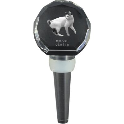 Japoński bobtail - kryształowa zatyczka do butelki z kotem, wyjątkowy korek do wina ze zdjęciem, personalizowany prezent dla sommeliera marki Art-Dog Japoński bobtail - kryształowa zatyczka do butelki z kotem, wyjątkowy korek do wina ze zdjęciem, personalizowany prezent dla sommeliera marki Art-Dog