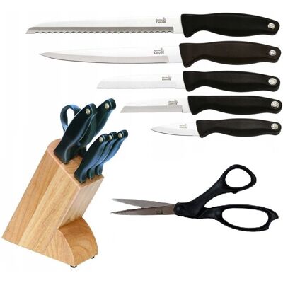 Kitchen Devils Zestaw 5 Noży + Nożyczki W Bloku Komplet Lifestyle Fiskars 1000773 Kitchen Devils Zestaw 5 Noży + Nożyczki W Bloku Komplet Lifestyle Fiskars 1000773