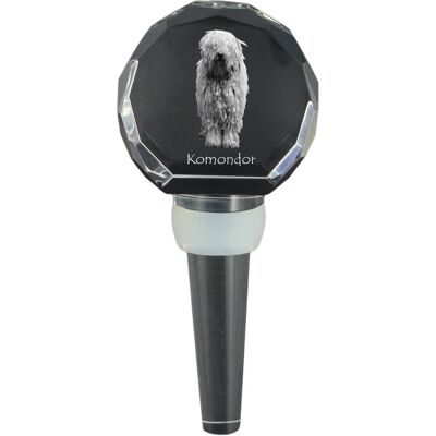 Komondor - kryształowa zatyczka do butelki, wyjątkowy korek do wina ze zdjęciem, personalizowany prezent dla sommeliera marki Art-Dog Komondor - kryształowa zatyczka do butelki, wyjątkowy korek do wina ze zdjęciem, personalizowany prezent dla sommeliera marki Art-Dog