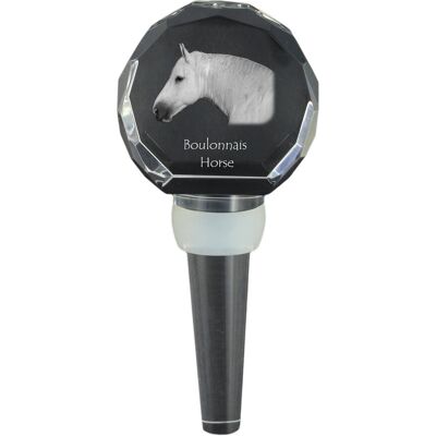 Koń Boulonnais - kryształowa zatyczka do butelki z koniem, wyjątkowy korek do wina ze zdjęciem, personalizowany prezent dla sommeliera marki Art-Dog Koń Boulonnais - kryształowa zatyczka do butelki z koniem, wyjątkowy korek do wina ze zdjęciem, personalizowany prezent dla sommeliera marki Art-Dog