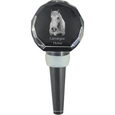 Koń Camargue - kryształowa zatyczka do butelki z koniem, wyjątkowy korek do wina ze zdjęciem, personalizowany prezent dla sommeliera marki Art-Dog Koń Camargue - kryształowa zatyczka do butelki z koniem, wyjątkowy korek do wina ze zdjęciem, personalizowany prezent dla sommeliera marki Art-Dog