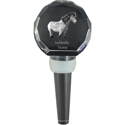 Koń islandzki - kryształowa zatyczka do butelki z koniem, wyjątkowy korek do wina ze zdjęciem, personalizowany prezent dla sommeliera marki Art-Dog Koń islandzki - kryształowa zatyczka do butelki z koniem, wyjątkowy korek do wina ze zdjęciem, personalizowany prezent dla sommeliera marki Art-Dog