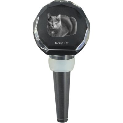 Korat - kryształowa zatyczka do butelki z kotem, wyjątkowy korek do wina ze zdjęciem, personalizowany prezent dla sommeliera marki Art-Dog Korat - kryształowa zatyczka do butelki z kotem, wyjątkowy korek do wina ze zdjęciem, personalizowany prezent dla sommeliera marki Art-Dog
