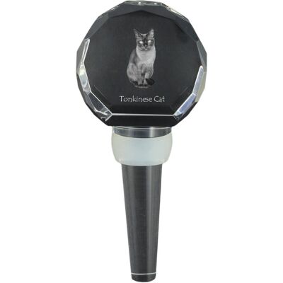 Kot tonkijski - kryształowa zatyczka do butelki z kotem, wyjątkowy korek do wina ze zdjęciem, personalizowany prezent dla sommeliera marki Art-Dog Kot tonkijski - kryształowa zatyczka do butelki z kotem, wyjątkowy korek do wina ze zdjęciem, personalizowany prezent dla sommeliera marki Art-Dog