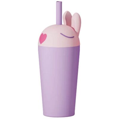 Kubek Termiczny Ze Słomką Asobu Bestie Tumbler 0,72 L - Bunny Kubek Termiczny Ze Słomką Asobu Bestie Tumbler 0,72 L - Bunny