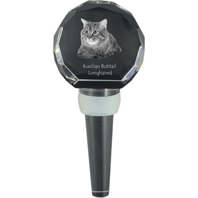ART Kurylski bobtail długowłosy - kryształowa zatyczka do butelki z kotem, wyjątkowy korek do wina ze zdjęciem, personalizowany prezent dla sommeliera m.. ART Kurylski bobtail długowłosy - kryształowa zatyczka do butelki z kotem, wyjątkowy korek do wina ze zdjęciem, personalizowany prezent dla sommeliera m..