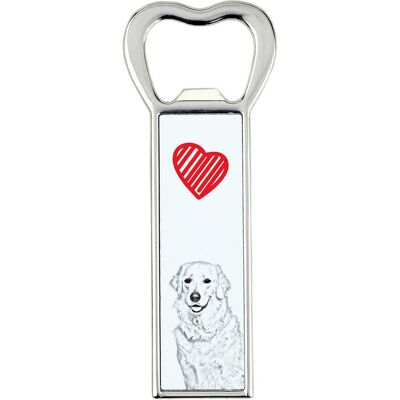 Kuvasz - otwieracz do butelek z psem, personalizowany otwieracz na lodówkę, wyjątkowy upominek dla mężczyzny marki Art-Dog Kuvasz - otwieracz do butelek z psem, personalizowany otwieracz na lodówkę, wyjątkowy upominek dla mężczyzny marki Art-Dog