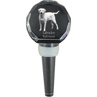 Labrador Retriever I - kryształowa zatyczka do butelki, wyjątkowy korek do wina ze zdjęciem, personalizowany prezent dla sommeliera marki Art-Dog Labrador Retriever I - kryształowa zatyczka do butelki, wyjątkowy korek do wina ze zdjęciem, personalizowany prezent dla sommeliera marki Art-Dog