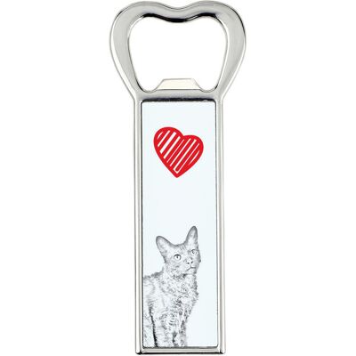Laperm - otwieracz do butelek z kotem, personalizowany otwieracz na lodówkę, wyjątkowy upominek dla mężczyzny marki Art-Dog Laperm - otwieracz do butelek z kotem, personalizowany otwieracz na lodówkę, wyjątkowy upominek dla mężczyzny marki Art-Dog