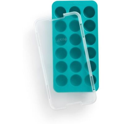 Lekue - Tacka / Forma Na Kostki Lodu Okrągłe Z Pokrywką Zielony Lekue - Tacka / Forma Na Kostki Lodu Okrągłe Z Pokrywką Zielony