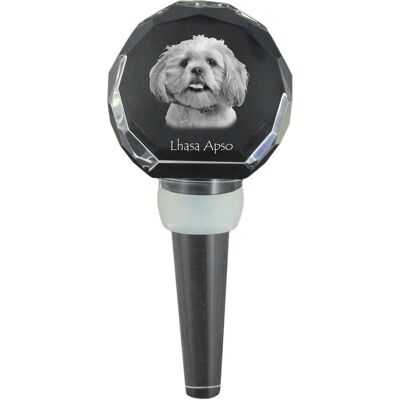 Lhasa Apso - kryształowa zatyczka do butelki, wyjątkowy korek do wina ze zdjęciem, personalizowany prezent dla sommeliera marki Art-Dog Lhasa Apso - kryształowa zatyczka do butelki, wyjątkowy korek do wina ze zdjęciem, personalizowany prezent dla sommeliera marki Art-Dog