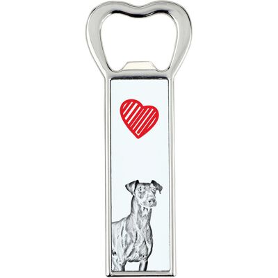 Manchester Terrier - otwieracz do butelek z psem, personalizowany otwieracz na lodówkę, wyjątkowy upominek dla mężczyzny marki Art-Dog Manchester Terrier - otwieracz do butelek z psem, personalizowany otwieracz na lodówkę, wyjątkowy upominek dla mężczyzny marki Art-Dog