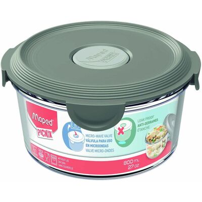 MAPED - PICKNIC Glass Concept Adulto Compact - 800 ml - Lunchbox MAPED - PICKNIC Glass Concept Adulto Compact - 800 ml - Lunchbox