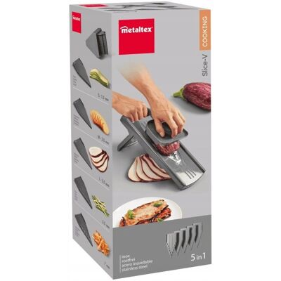 Metaltex Markowa Solidna Premium Tarka Szatkownica Typu V 5x Ostrza Do Warzyw Owoców Metaltex Markowa Solidna Premium Tarka Szatkownica Typu V 5x Ostrza Do Warzyw Owoców