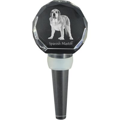 Mastif hiszpański - kryształowa zatyczka do butelki, wyjątkowy korek do wina ze zdjęciem, personalizowany prezent dla sommeliera marki Art-Dog Mastif hiszpański - kryształowa zatyczka do butelki, wyjątkowy korek do wina ze zdjęciem, personalizowany prezent dla sommeliera marki Art-Dog