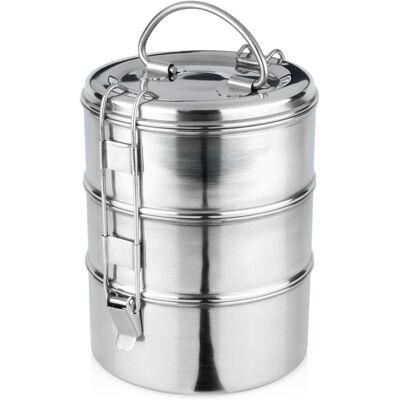 Artemis Menażka Obiadowa Piętrowa do Przenoszenia Żywności Posiłków Stalowa 3x900ml Artemis Menażka Obiadowa Piętrowa do Przenoszenia Żywności Posiłków Stalowa 3x900ml