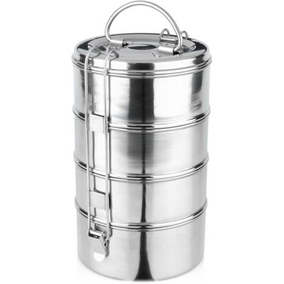 Artemis Menażka Obiadowa Piętrowa do Przenoszenia Żywności Posiłków Stalowa 4x900ml Artemis Menażka Obiadowa Piętrowa do Przenoszenia Żywności Posiłków Stalowa 4x900ml
