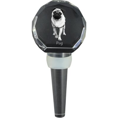 Mops, Pug, Carlin - kryształowa zatyczka do butelki, wyjątkowy korek do wina ze zdjęciem, personalizowany prezent dla sommeliera marki Art-Dog Mops, Pug, Carlin - kryształowa zatyczka do butelki, wyjątkowy korek do wina ze zdjęciem, personalizowany prezent dla sommeliera marki Art-Dog