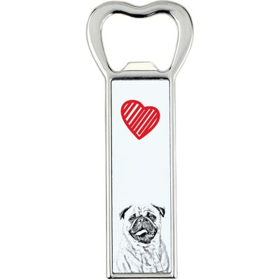 Mops, Pug, Carlin - otwieracz do butelek z psem, personalizowany otwieracz na lodówkę, wyjątkowy upominek dla mężczyzny marki Art-Dog Mops, Pug, Carlin - otwieracz do butelek z psem, personalizowany otwieracz na lodówkę, wyjątkowy upominek dla mężczyzny marki Art-Dog