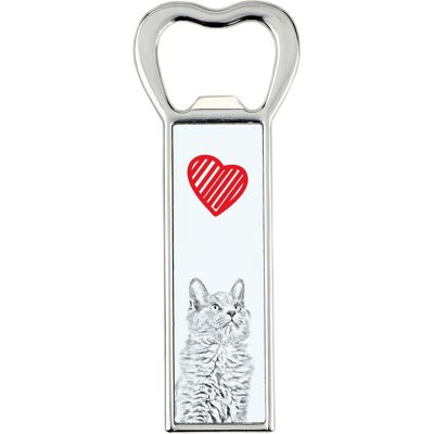Nebelung - otwieracz do butelek z kotem, personalizowany otwieracz na lodówkę, wyjątkowy upominek dla mężczyzny marki Art-Dog Nebelung - otwieracz do butelek z kotem, personalizowany otwieracz na lodówkę, wyjątkowy upominek dla mężczyzny marki Art-Dog