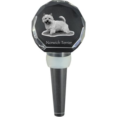 Norwich Terrier - kryształowa zatyczka do butelki, wyjątkowy korek do wina ze zdjęciem, personalizowany prezent dla sommeliera marki Art-Dog Norwich Terrier - kryształowa zatyczka do butelki, wyjątkowy korek do wina ze zdjęciem, personalizowany prezent dla sommeliera marki Art-Dog