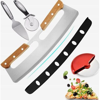 Inny producent Nóż Do Pizzy Ze Stali Nierdzewnej 35x11cm Drewniany Uchwyt Ergonomiczny Inny producent Nóż Do Pizzy Ze Stali Nierdzewnej 35x11cm Drewniany Uchwyt Ergonomiczny