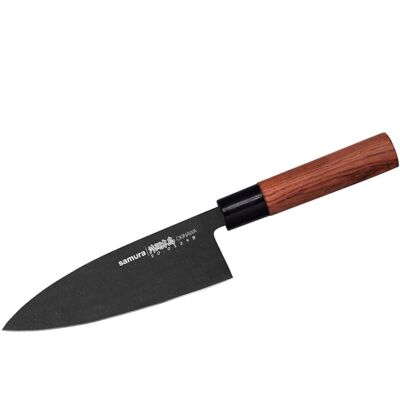 Nóż Samura Okinawa Stonewash Kitchen Deba 170 mm wykonany z japońskiej stali AUS 8 58 HRC Nóż Samura Okinawa Stonewash Kitchen Deba 170 mm wykonany z japońskiej stali AUS 8 58 HRC
